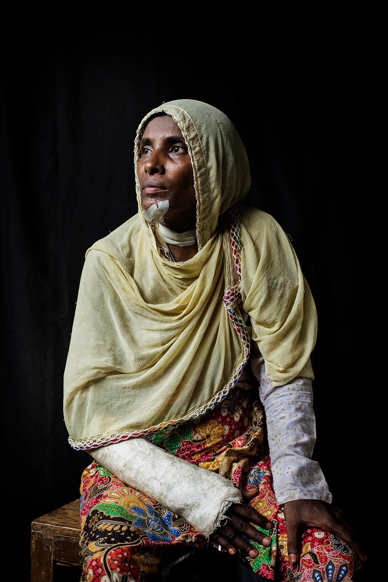 Khatiza Begum, 42. Rohingya Tu Lar To Li massacre survivor.